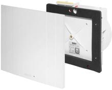 Helios Ventilatoreinsatz mit Fassade mit Intervall-Nachlaufsensor, weiß (ELS-VEI60)