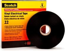 3M Scotch 22 19x33 Vinyl Elektro-Isolierband, 19 mm x 33 m, 0,25 mm, schwarz (7000031344)