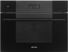 Smeg SO4104M2PB3 Einbaubackofen mit Mikrowellenfunktion, 59,7 cm breit, 40 L, 15 Heizarten, Kindersicherung, schwarz