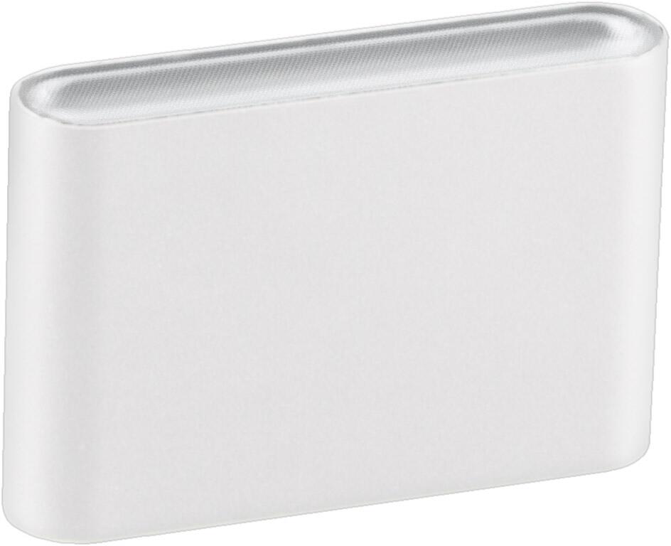 EVN FLAT WALL LED Wandanbau, 2-flmg., IP65, 200-240V, 2x3W, 3000K, 4000K, 5700K, 2x270lm, 2x340lm, 2x300lm, weiß (WAF65060125)