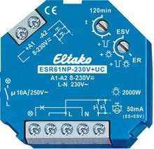 Eltako ESR61NP-230V+UC Stromstoß-Schaltrelais elektronisch, 1 Schließer nicht potenzialfrei, 10A/250V AC (61100001)