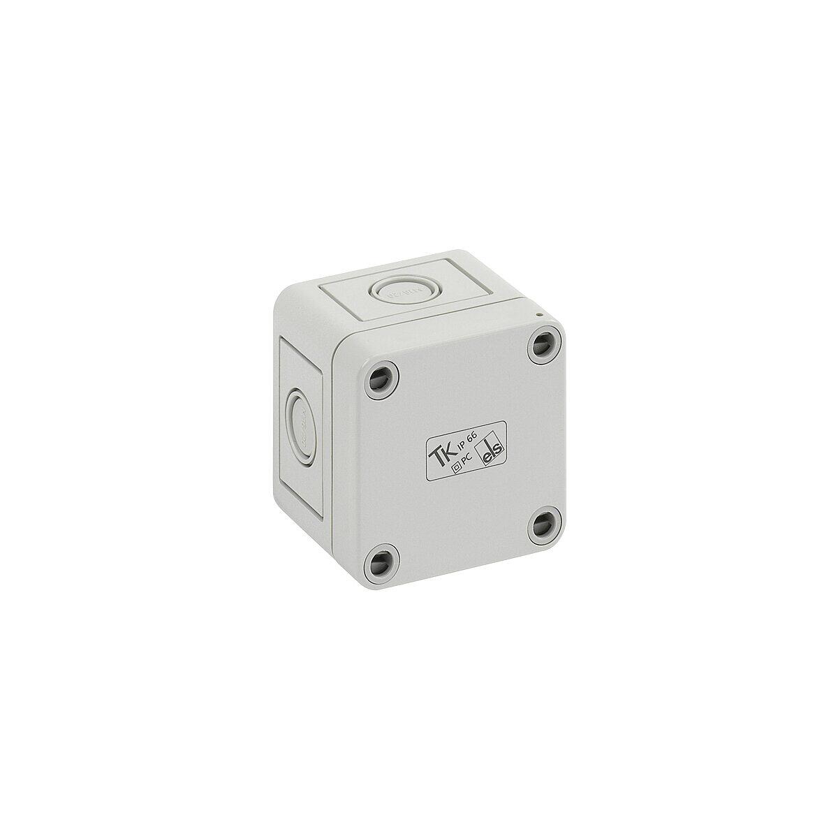 Spelsberg TK PC 77-6-m Leergehäuse, metrische Vorprägungen, IP66, 65x65x57 mm, grau (12740101)