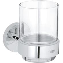 GROHE Essentials Accessoires Glas mit Halter, Glas/Metall, chrom (40447001)