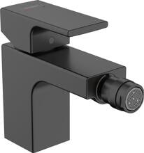 hansgrohe Vernis Shape Einhebel-Bidetmischer mit Zugstangen-Ablaufgarnitur, Messing, 4,8 l/min, Mattschwarz, (71211670)