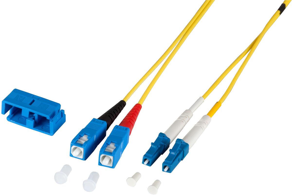 EFB-Elektronik LWL Patchkabel Duplex Jumper LC-SC 9/125μ, OS2, LSZH, gelb, 2.0mm, 5m (O0360.5)