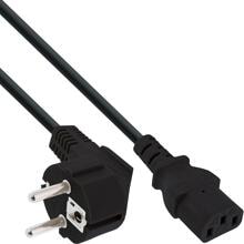 60er B-Pack InLine Netzkabel, Schutzk. gew. / Kaltgeräte ST C13, schwarz, 0,5m (B-16651M)
