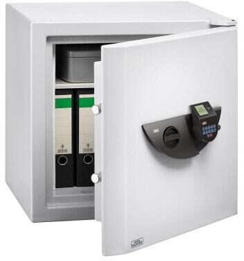 Burg Wächter WS Office-Line 821 E FP Wertschutzschrank, 87L, Elektronikschloss mit Fingerscan, hellgrau (41810)