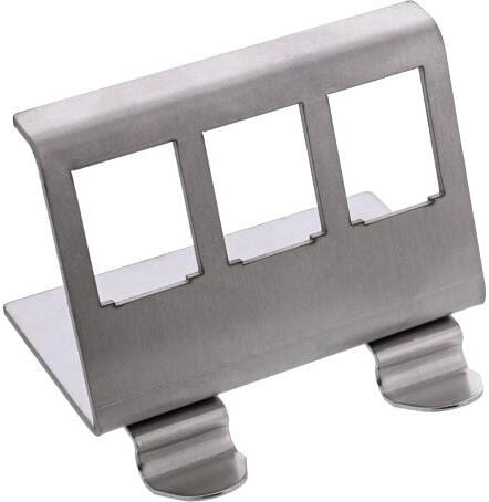 InLine Keystone SNAP-In Metall-Modulhalter, 3-fach für Hutschiene (76203E)