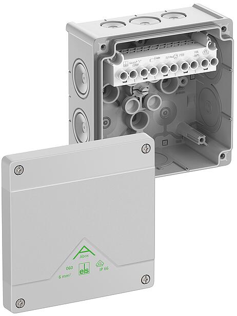 Spelsberg Abox 060-6² Abzweigkasten IP66, 127x127x70mm, grau (806 420 01)