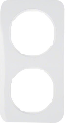 Berker 10122189 Rahmen, 2fach, R.1, polarweiß glänzend