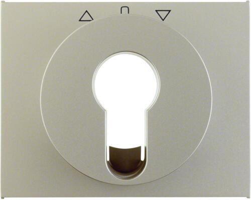 Berker 15047104 Zentralstück für Jalousie-Schlüsselschalter/-taster, K.5, edelstahl matt, lackiert