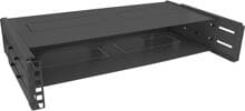 InLine 19" Rack zur Wandmontage, 2HE, 24-40cm Tiefe, mit Abdeckung, schwarz (19102B)