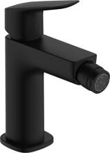 hansgrohe Logis Einhebel-Bidetmischer 110 Fine mit Zugstangen-Ablaufgarnitur, Messing, 5 l/min, Mattschwarz (71201670)