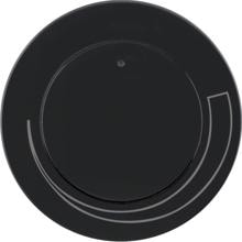 Berker 11372035 Zentralstück mit Regulierknopf für Drehzahlsteller, R.1/R.3, schwarz glänzend