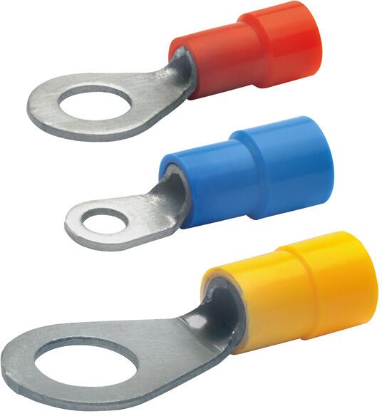Klauke 6204 Quetschkabelschuhe (Ring), 0,5-1 mm², M4, rot, 100 Stck.