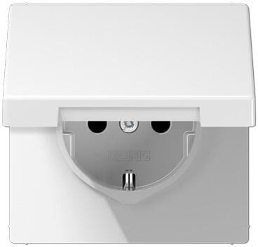 Jung SPLS1520KIKLWW SCHUKO -Steckdose, Safety+, Klappdeckel, alpinweiß