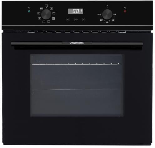 Wolkenstein WMO 80 EEK: A Einbaubackofen, 60 cm breit, 62 L, ECO Funktion, Grillfunktion, Timer, schwarz