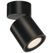 SLV SUPROS Indoor LED Deckenaufbauleuchte, rund, 3000K, 60° Reflektor, CRI90, 2600lm, schwarz (1003289)