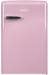 Amica KS 15616 P Retro-Kühlschrank, 55 cm breit, 87,5 cm hoch, 108 L, Automatische Abtauung, LED-Beleuchtung, Gefrierfach, cupcake pink