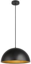 SLV FORCHINI M 40 Pendelleuchte, E27, Pendellänge 150cm, 1x max. 40W, Ø 40cm, Stahl, matt schwarz/matt gold (1008536)