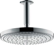hansgrohe Raindance Select S Duschkopf 240 2 Strahlarten wassersparend mit Deckenanschluss, Metall, 9 l/min, 240 mm, Chrom, (26469000)