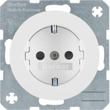 Berker 41232089 Steckdose SCHUKO mit erhöhtem Berührungsschutz, R.1/R.3, polarweiß glänzend