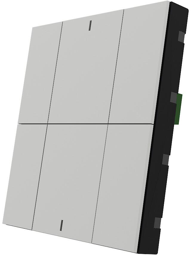 Interra iSwitch+ Raumsteuergerät, KNX, Wandmontage, 6 Tasten, Kunststoff, matt weiß (ITR340-0603)