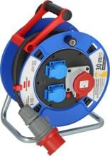 Brennenstuhl Garant CEE 1 IP44 Kabeltrommel, 30m Kabel, Außenbereich, blau (1182720010)