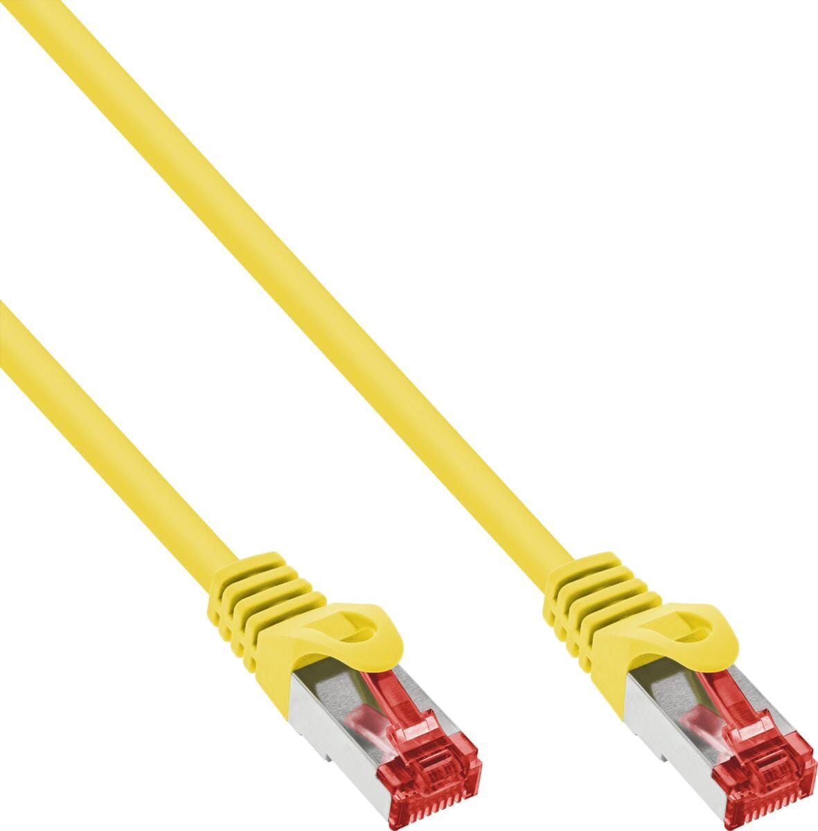 InLine Patchkabel, S/FTP (PiMf), Cat.6, 250MHz, PVC, Kupfer, gelb, 0,5m (76450Y)