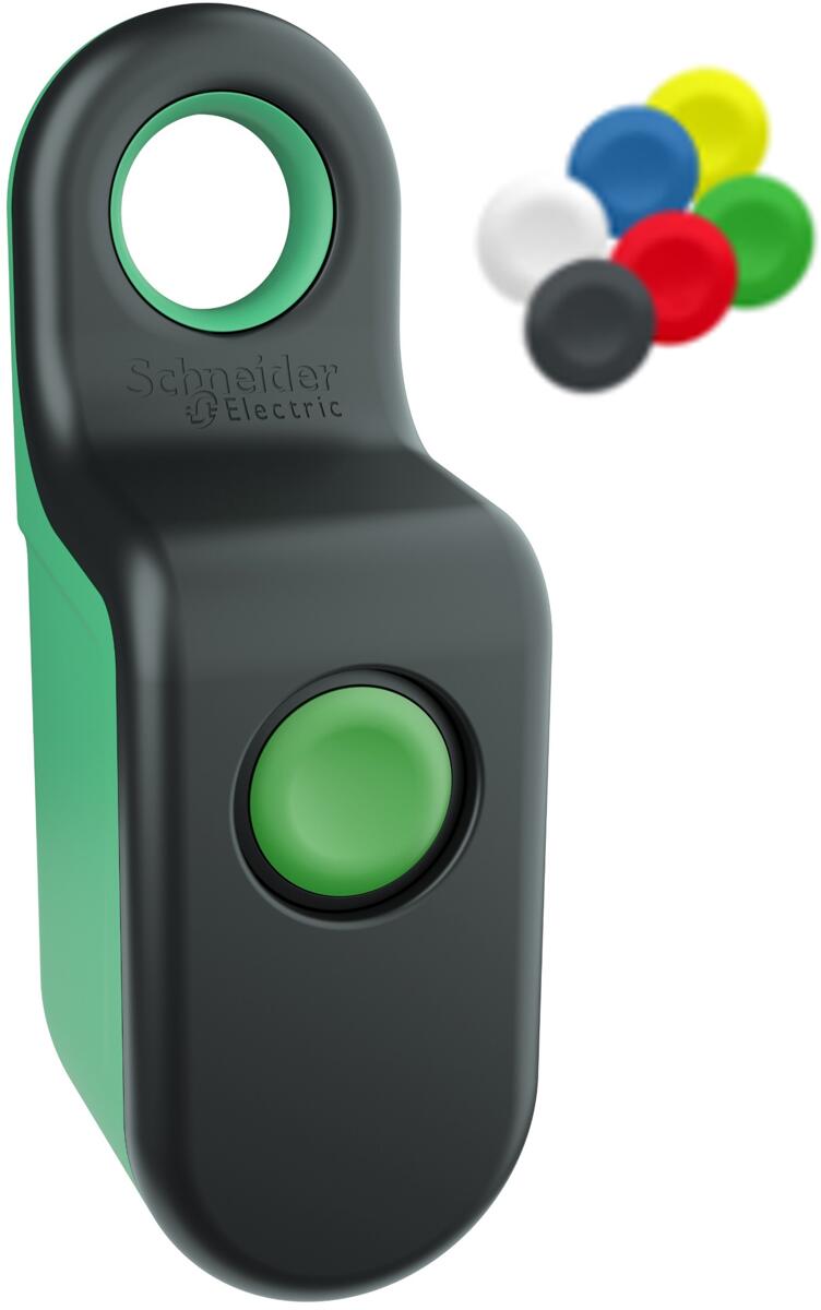 Schneider Electric ZBRM21B0 Harmony XB5R, Gehäuse, 1 Funkdrucktaster, Kunststoff, Ø22mm, 1 Signal bei Betätigung, 1 Signal bei Loslassen