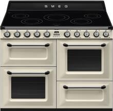 Smeg TR4110IP2 EEK: A Rangecooker mit Induktionskochfeld, 110 cm breit, 2x 61 L und 1x 35 L, Vapor Clean Funktion, cremeweiß