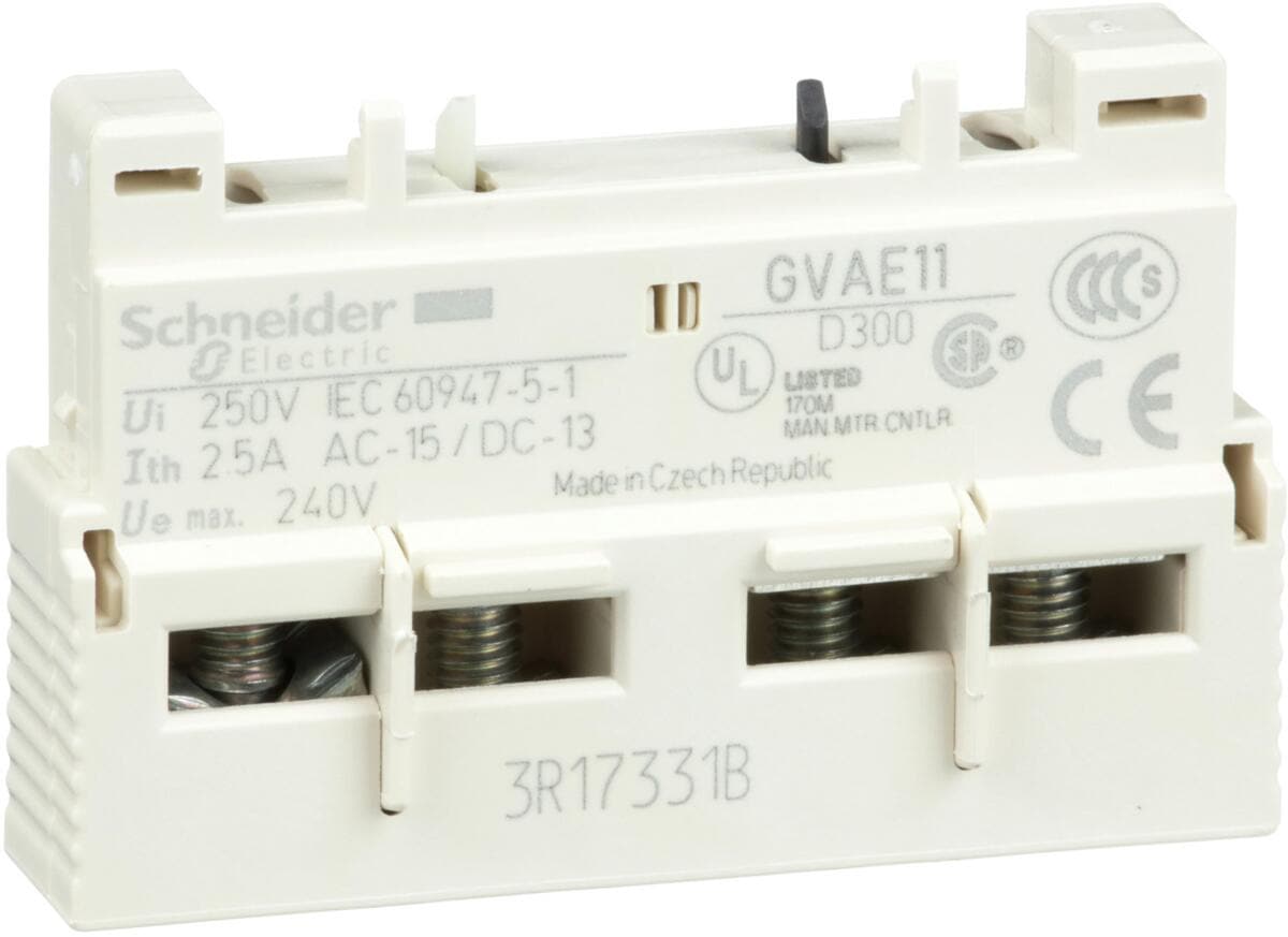 Schneider Electric Hilfskontaktblock, 1Öffner+1Schließer, TeSys (GVAE11)