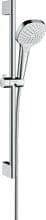 hansgrohe Croma Select E Duschset 110 Vario mit Duschstange 65 cm, Messing, 14,7 l/min, 110 mm, Weiß/Chrom (26582400)
