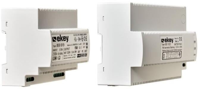 eKey unterbrechungsfreie Stromversorgung, REG, 230 VAC Eingangsspannung, 12 VDC/ 5A Ausgangsleistung und 4 Ah, grau (101559)