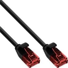 InLine Slim Patchkabel, U/UTP, Cat.6, schwarz