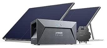 Anker SOLIX RS40P Balkonkraftwerk mit Speicher, Solarbank E1600 und 890Wp Photovoltaik Solarpanel, Typ-N IBC-Modul, 1600Wh Set mit Halterung