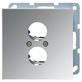 Abdeckung für 2 Kleinsteckdosen, Glanzchrom, LS 990, Jung GCR29622