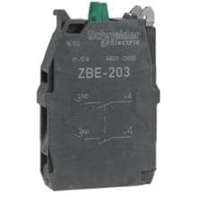 Schneider Electric ZBE203 Hilfsschalterblock, 2S, Ø 22 mm