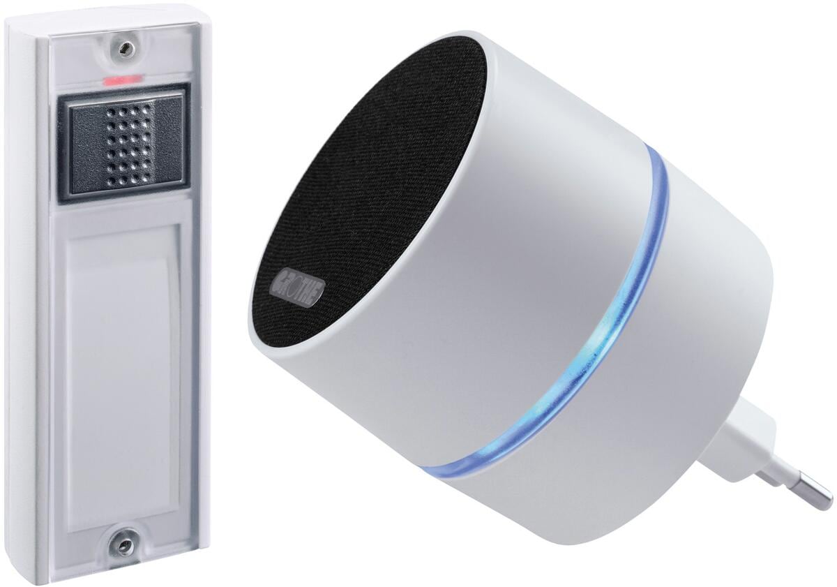 Grothe CALIMA 400 Funkgong Set 2-Tasten, Weiß (43600)