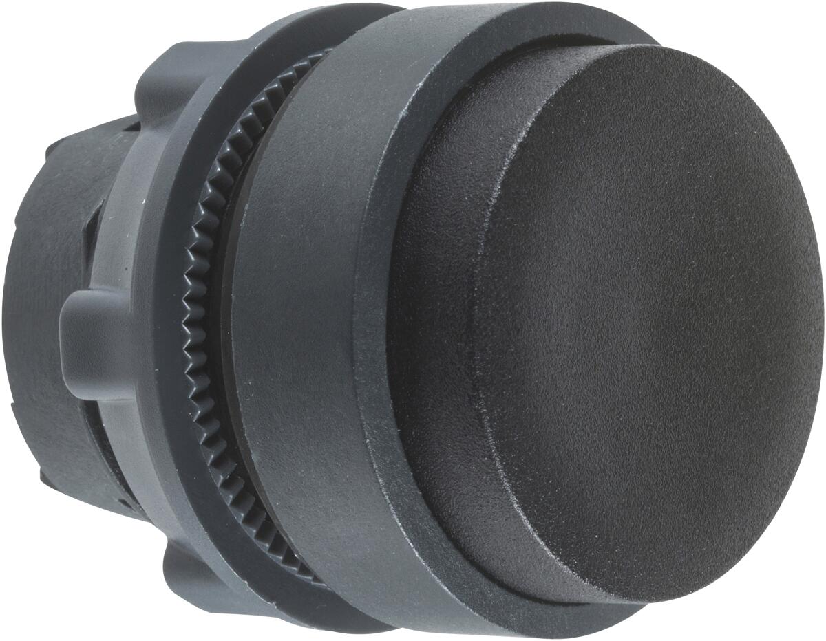 Schneider Electric ZB5AH2 Harmony XB5, Drucktaster, Frontelement, Kunststoff, 22mm, unbeschriftet, vorstehend, rastend, schwarz