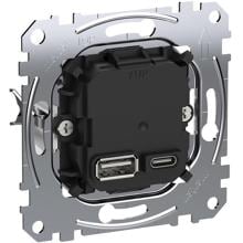Merten MEG4366-0120 Einsatz USB-Ladeeinsatz Typ A+C mit Power-Delivery