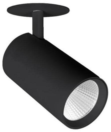 Brumberg TRAXX MAXI LED-Halbeinbaurichtstrahler 230VAC, 50Hz, 24W, 2943lm, 20°, 3000K, CRI > 90, rund, dreh- und schwenkbar, DALI dimmbar, schwarz str