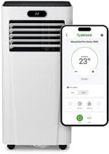 Meaco MeacoCool Pro Serie 7000 Mobiles Klimagerät – WiFi-fähig mit Meaco App, energieeffizient, geräuscharm, inklusive flexiblem Fenster-Kit (A-MC7000-PRO-EU)