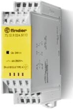 Finder 7S.12.9.024.5110 Relaismodul, 1 Schließer + 1 Öffner, AgNi + Au, 22.5 mm wide, cage-clamp terminals, DC, 24 V, 2 Kontakte, 6 A (7S1290245110)