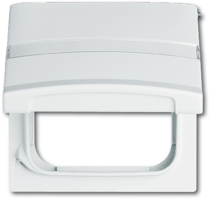 Busch-Jaeger 2118 GKN-32 Zwischenring mit Klappdeckel und Beschriftungsfeld, Allwetter 44, weiß (2CKA001710A2280)