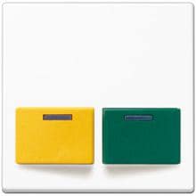 Jung A642EWW Abstelltaster mit Erinnerungslampe Abstelltasten: gelb und grün  für die Serien AS und A Thermoplast (bruchsicher) hochglänzend