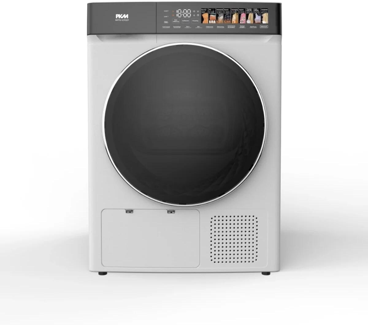 PKM WPT9-12TCET EEK: E 9kg Wärmepumpentrockner, 60 cm breit, Touch Control, 12 programme, Knitterschutz, weiß