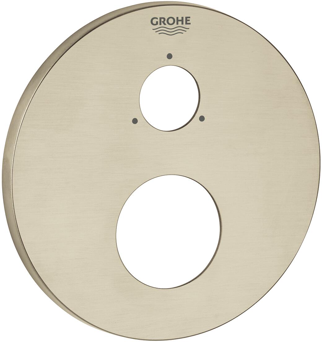 GROHE Rosette, rund, für Einhandmischer-Fertigmontagesets, Metall, mit Wandrosette, nickel gebürstet (49108EN0)