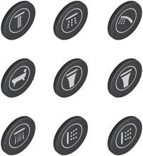 GROHE SmartControl Symbolkappen, für Unterputzarmaturen, 9 Plättchen mit 6 verschiedenen Symbolen (14077XH0)