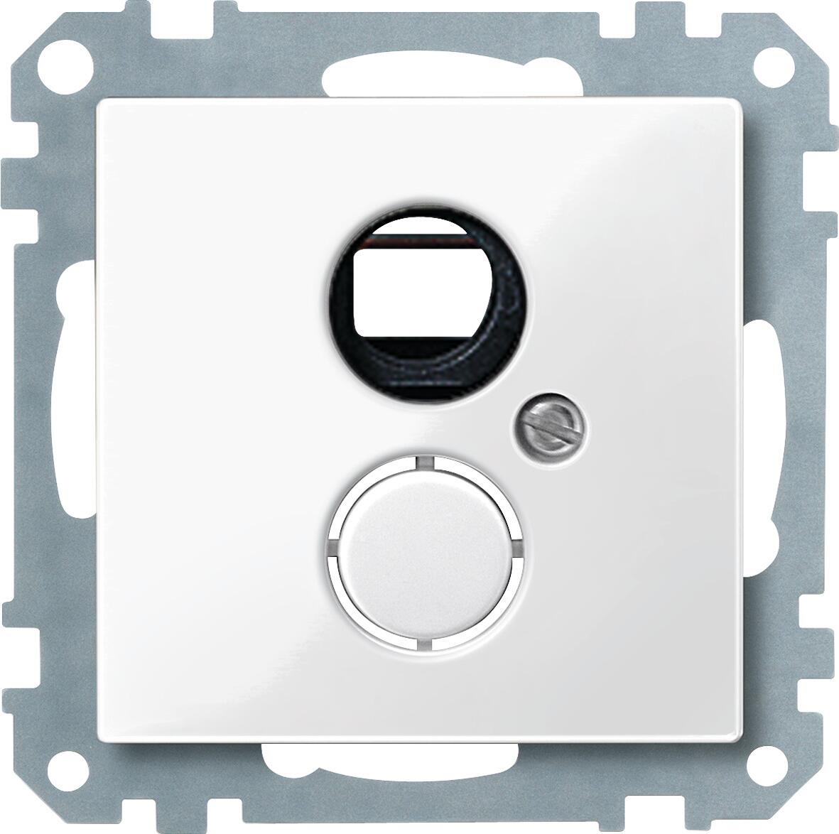 Merten 290319 Traggestell mit Zentralplatte für Einsätze nach DIN 41524, System M, polarweiß glänzend